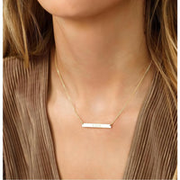 Initial Bar Necklace-Deluxur