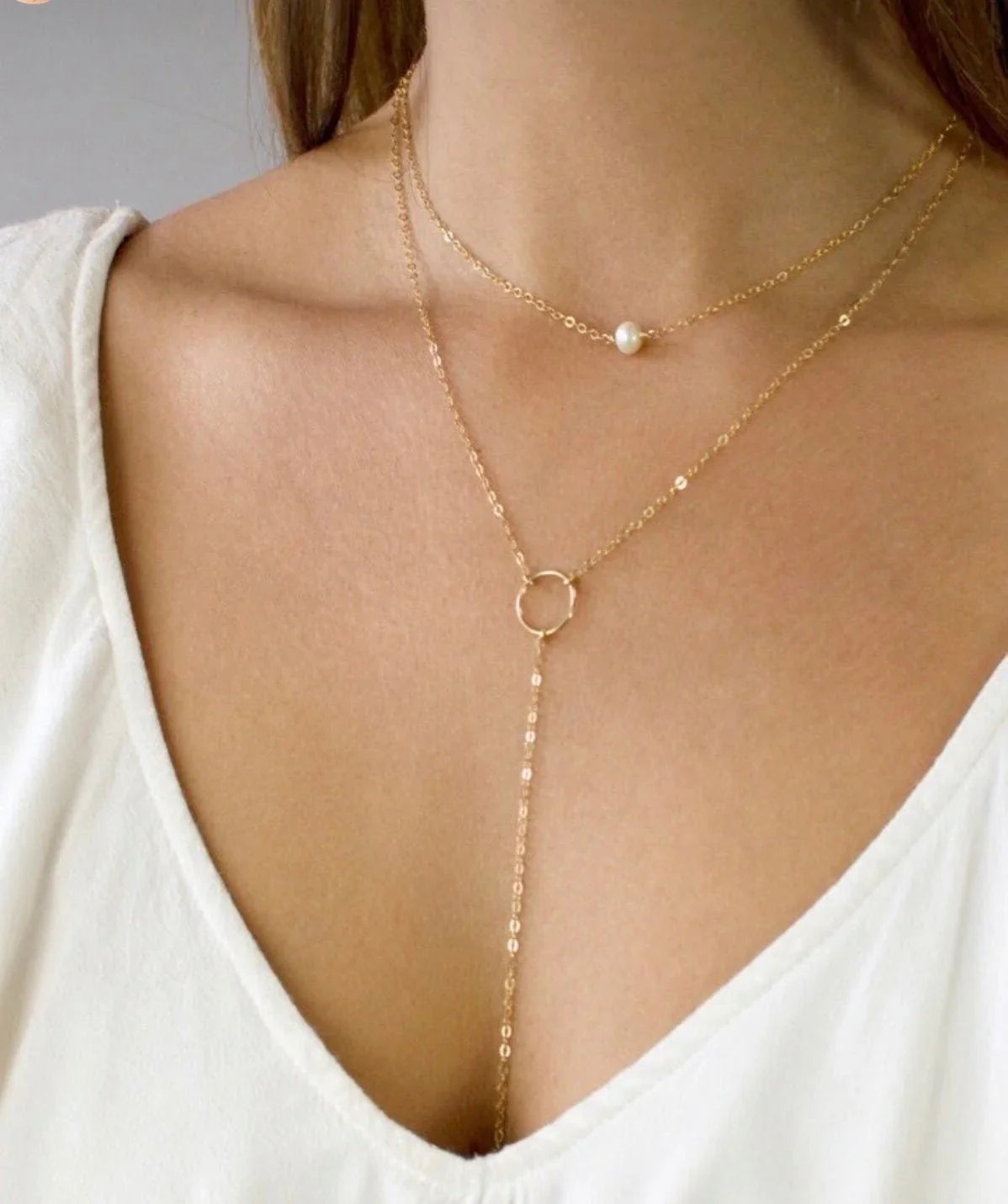 Lariat Long Necklace - Deluxur