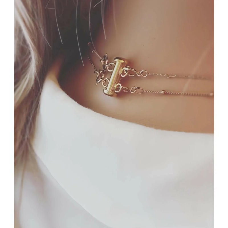 Layered Necklace Spacer Clasp-Deluxur