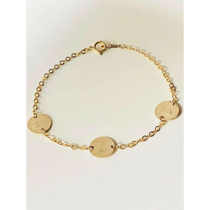 Lily Link Initial Bracelet-Deluxur