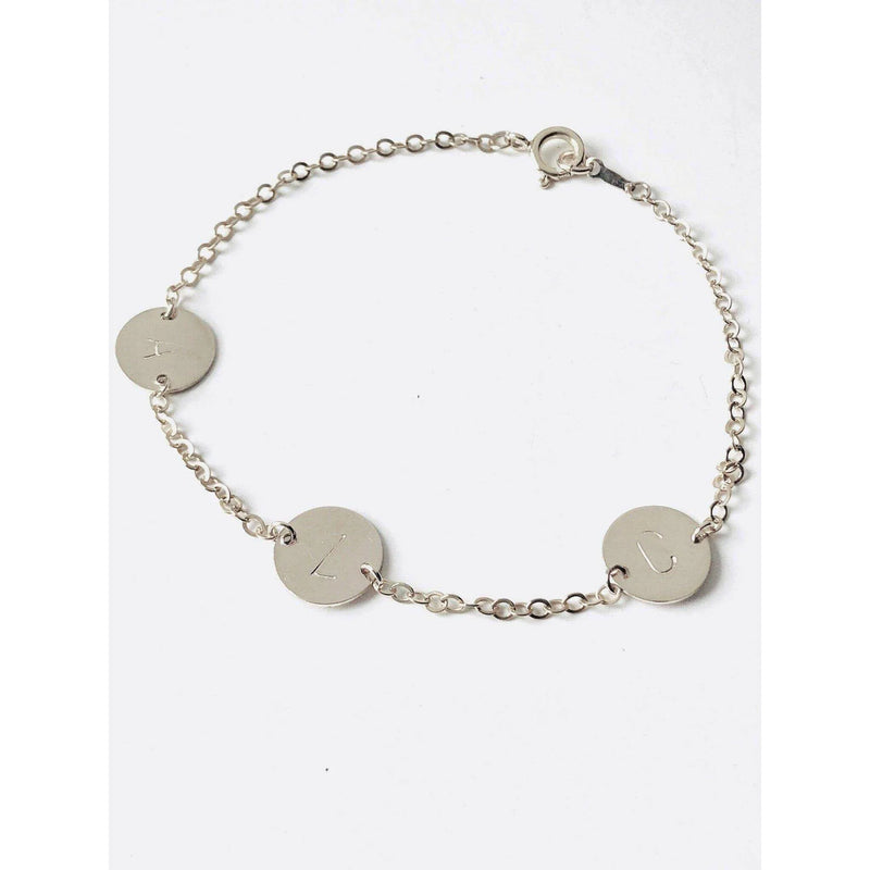 Lily Link Initial Bracelet-Deluxur