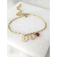 Luna Initial Bracelet-Deluxur