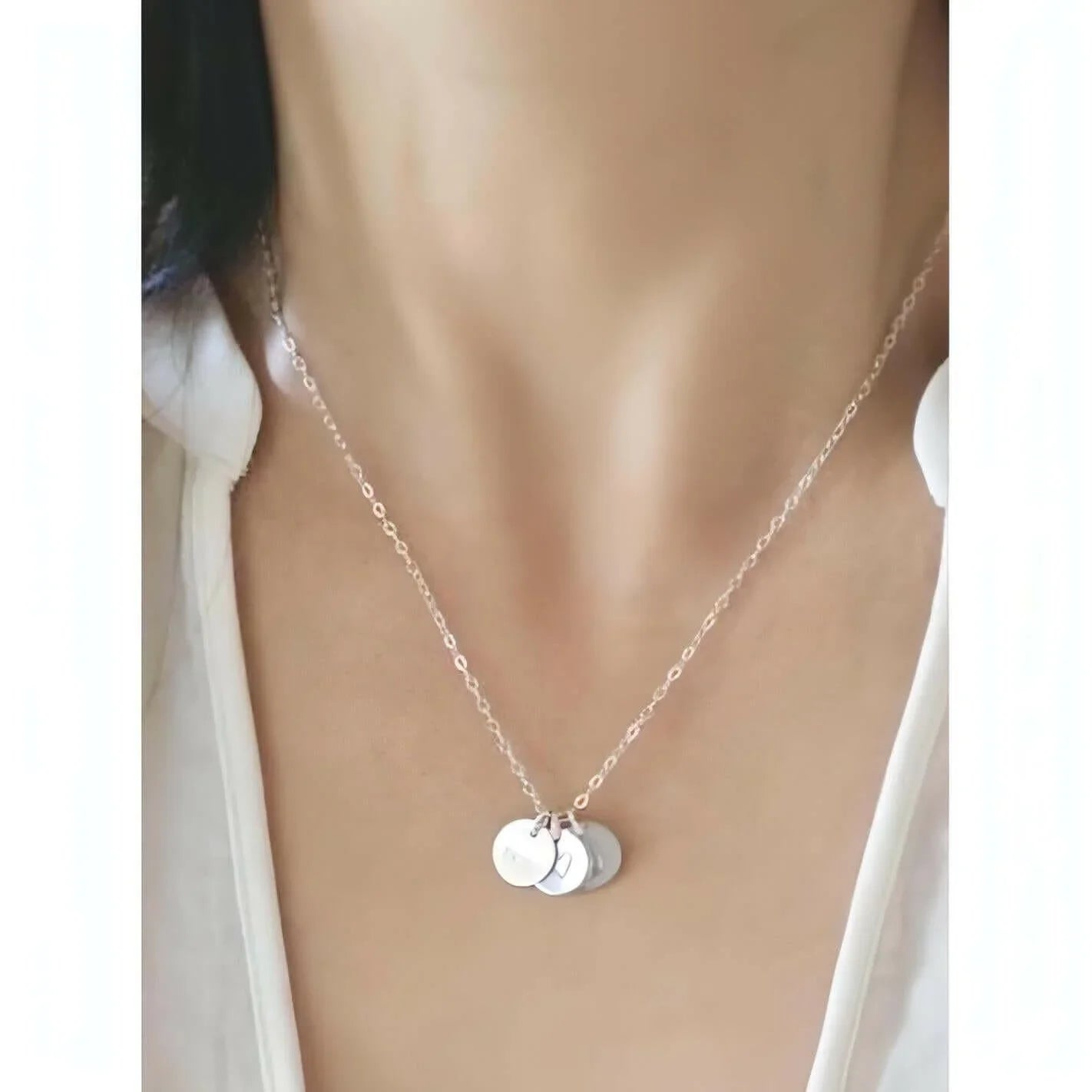 Luna Initial Necklace-Deluxur