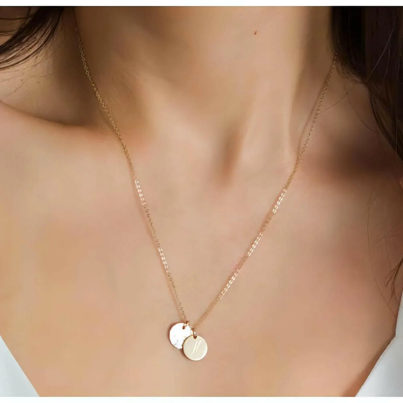 Luna Initial Necklace-Deluxur