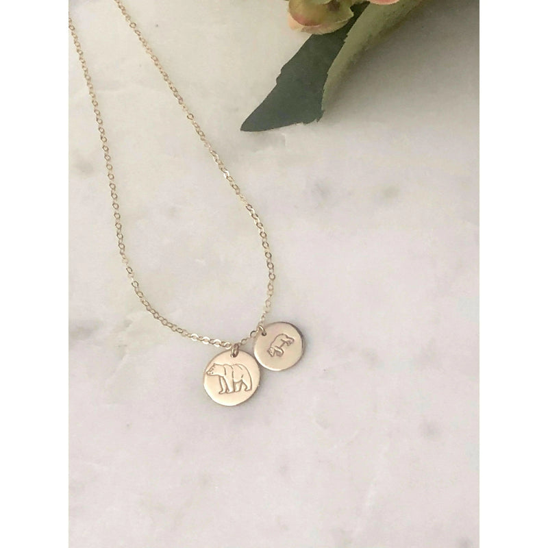 Mama Baby Bear Necklace-Deluxur