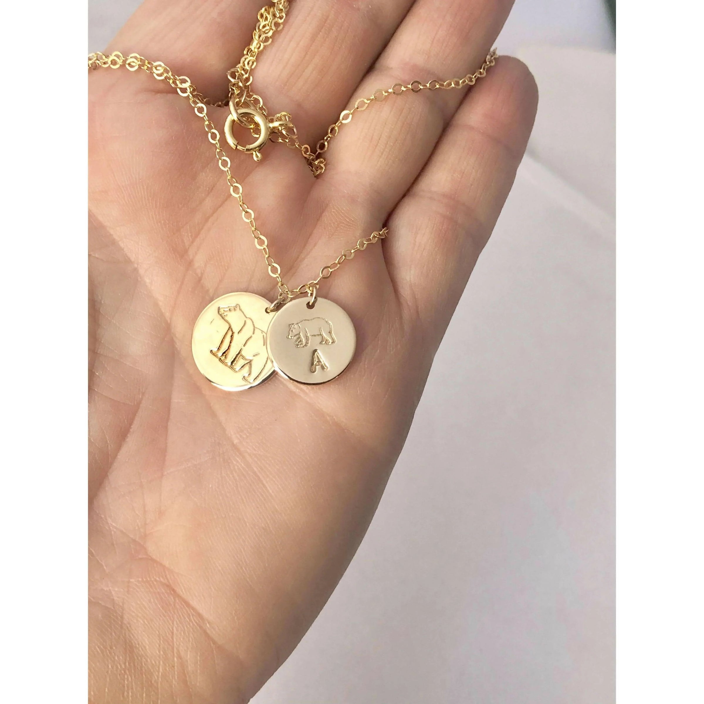 Mama Baby Bear Necklace-Deluxur