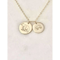 Mama Baby Bear Necklace-Deluxur