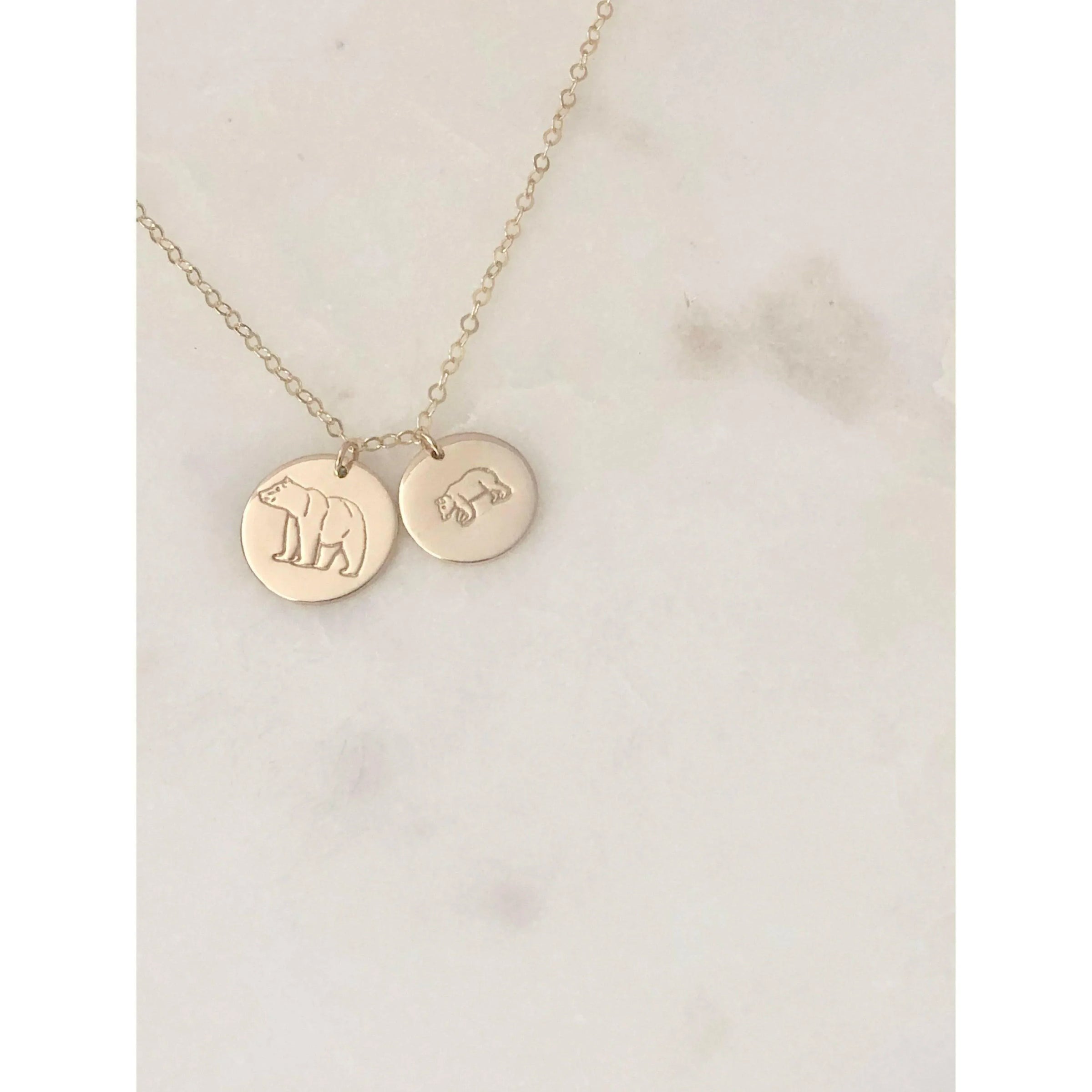 Mama Baby Bear Necklace-Deluxur