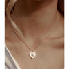 Mary Initial Heart Necklace-Deluxur