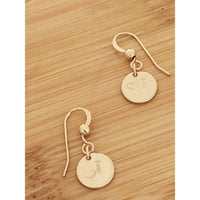 Mia Initial Disc Earrings-Deluxur