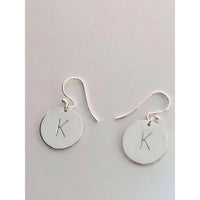 Mia Initial Disc Earrings-Deluxur