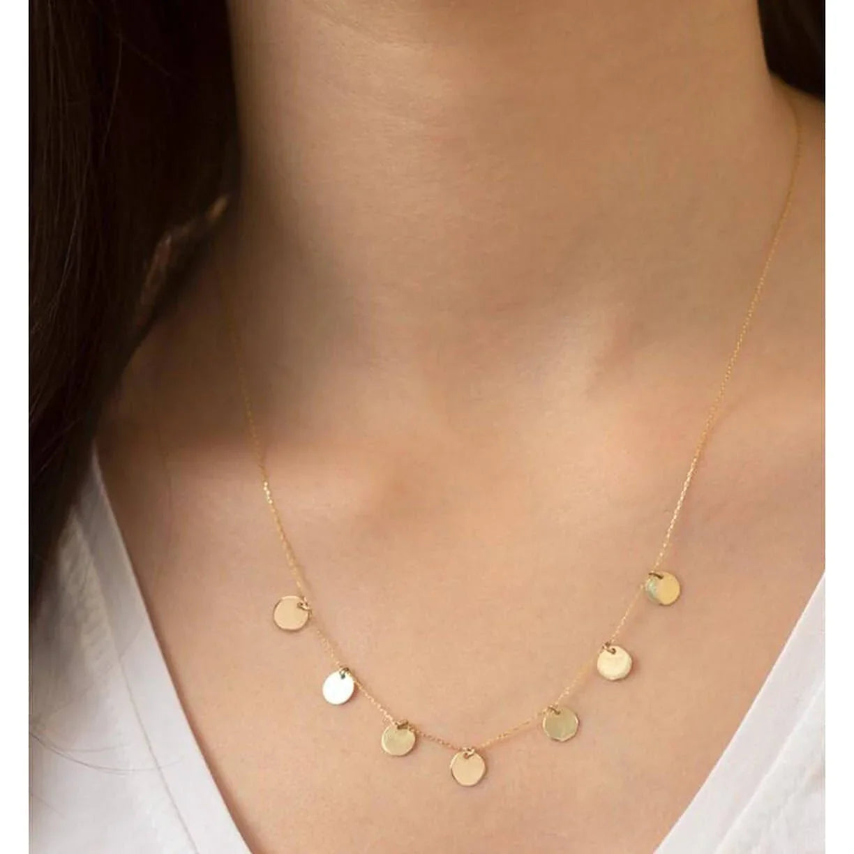 Multi Disc Name Necklace-Deluxur