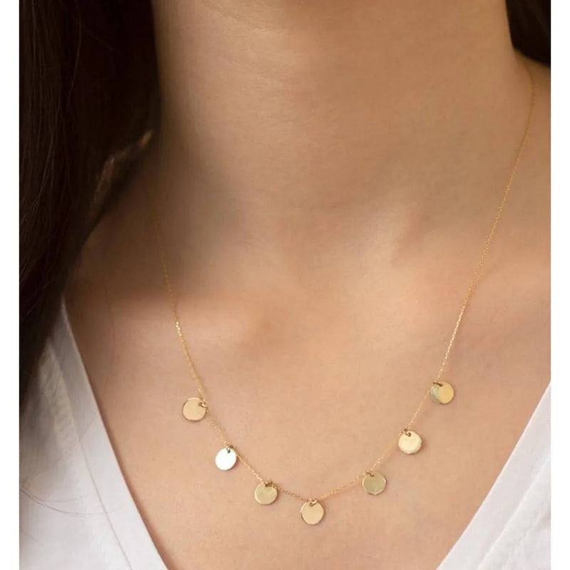 Multi Disc Name Necklace-Deluxur