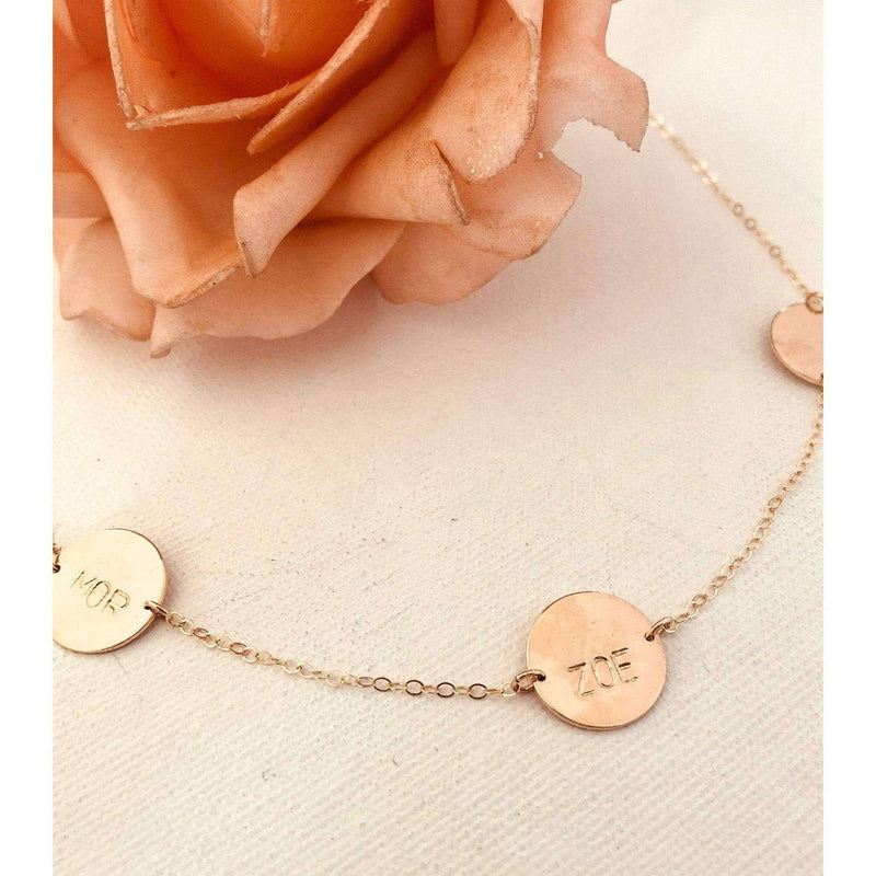 Multi Disc Name Necklace-Deluxur