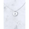 Nellie Silver Initial Disc Necklace-Deluxur