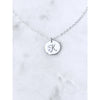 Nellie Silver Initial Disc Necklace-Deluxur