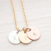 Palermo Three Metals Necklace-Deluxur
