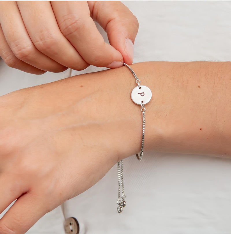 Silver Initial Bracelet - Lulu + Belle Jewellery