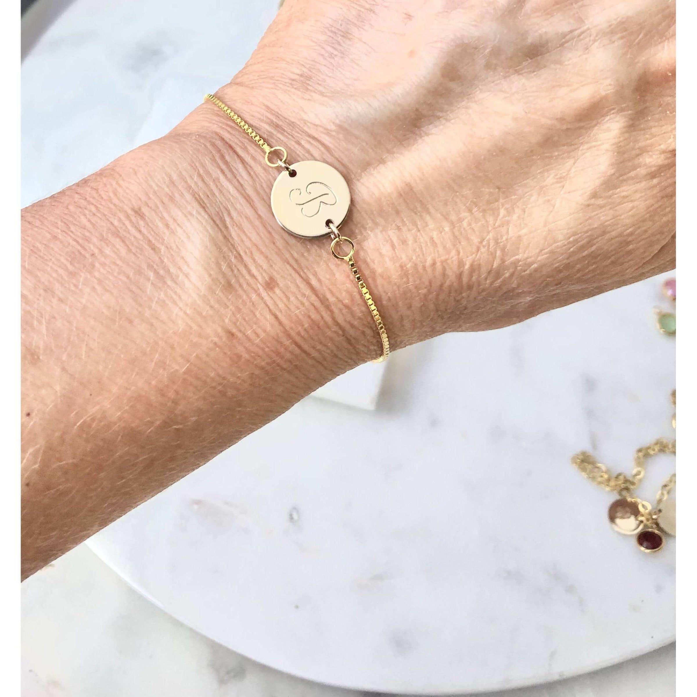 Personalised Adjustable Initial Bracelet-Deluxur