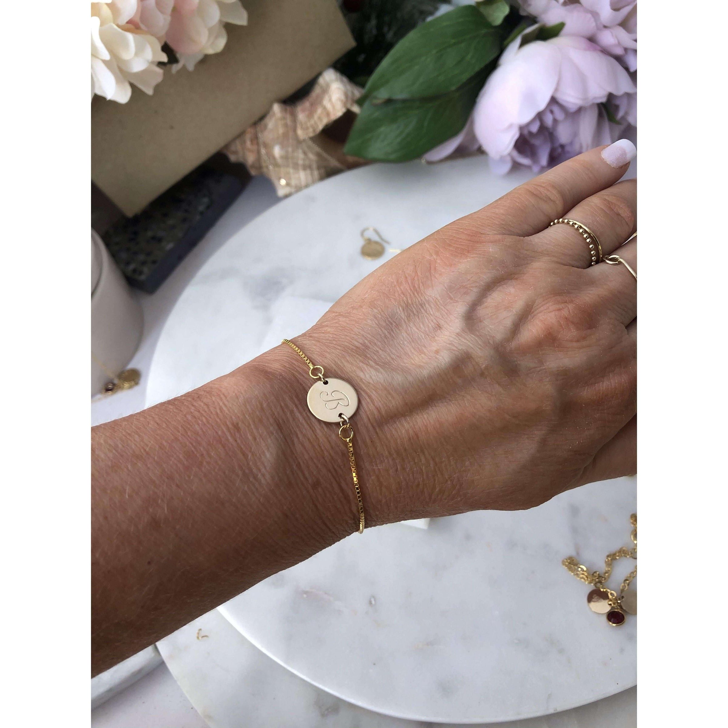 Personalised Adjustable Initial Bracelet-Deluxur
