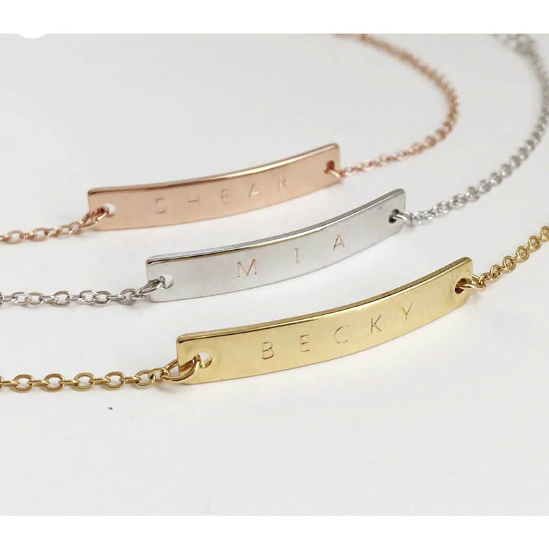 Personalised Bar Bracelet-Deluxur