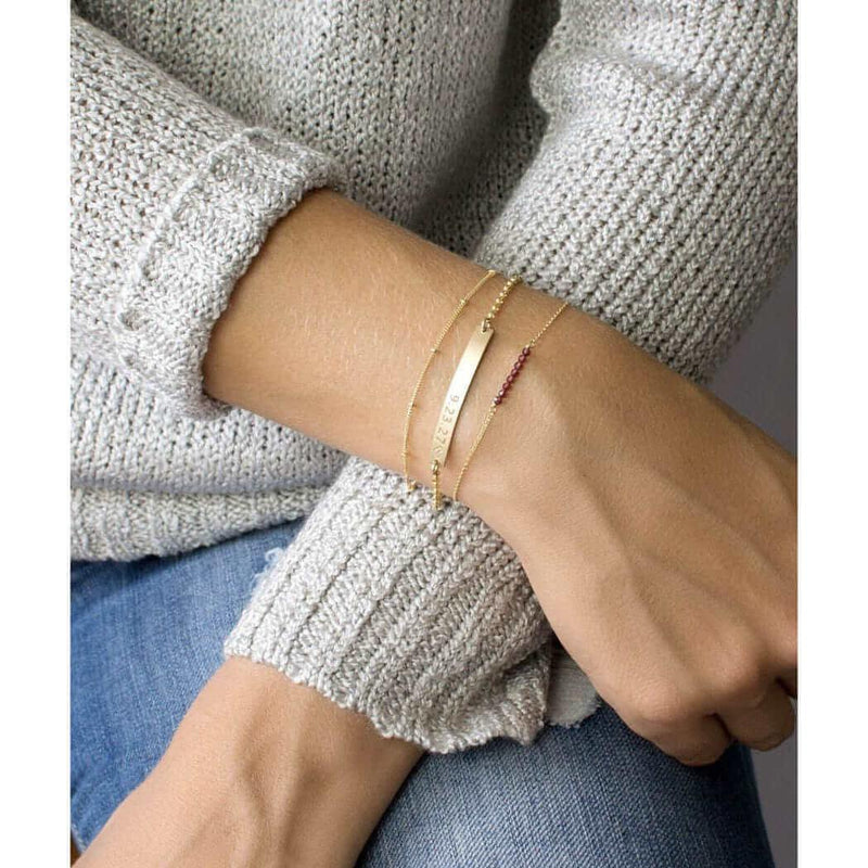 Personalised Bar Bracelet-Deluxur