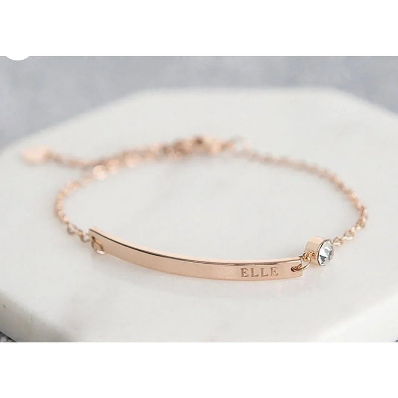 Personalised Bar Bracelet-Deluxur