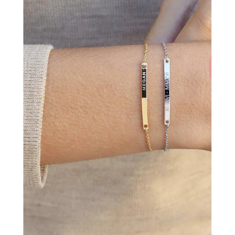 Personalised Bar Bracelet-Deluxur