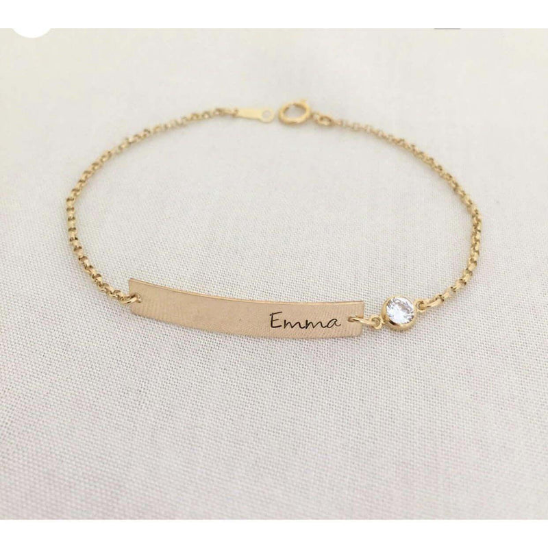 Personalised Bar Bracelet-Deluxur