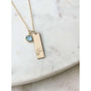 Personalised Birthstone Bar Necklace - Deluxur