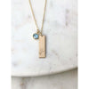Personalised Birthstone Bar Necklace - Deluxur