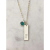 Personalised Birthstone Bar Necklace - Deluxur