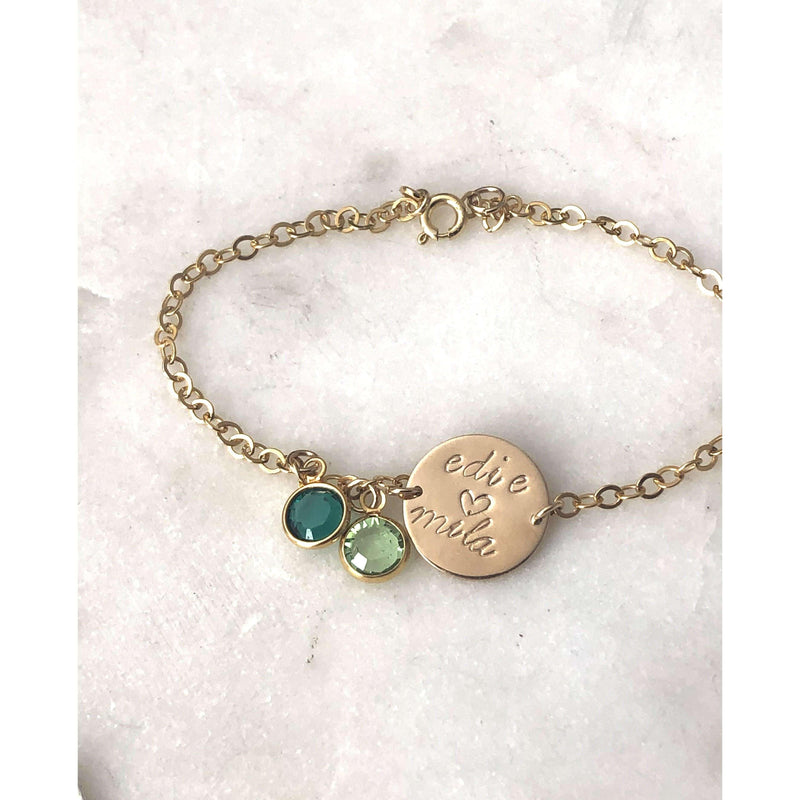 Personalised Birthstone Bracelet-Deluxur