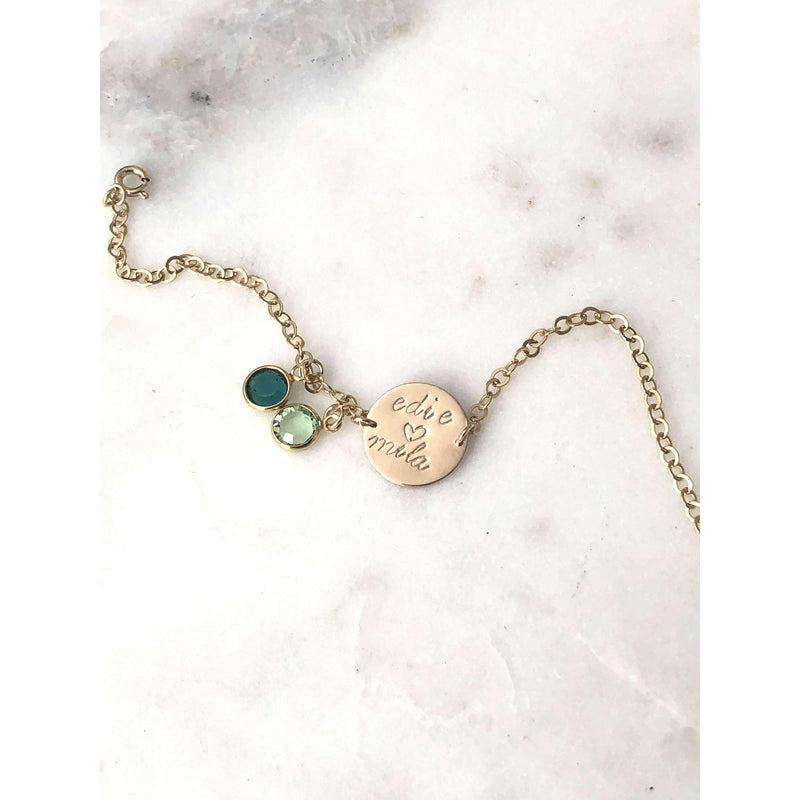 Personalised Birthstone Bracelet-Deluxur