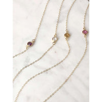 Personalised Birthstone Chain and Disc Necklace-Deluxur