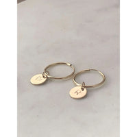 Personalised Birthstone Hoops Earrings-Deluxur