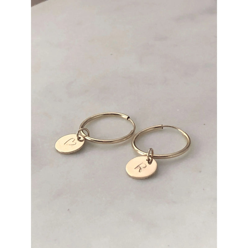 Personalised Birthstone Hoops Earrings-Deluxur