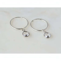 Personalised Birthstone Hoops Earrings-Deluxur