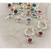 Personalised Birthstone Hoops Earrings-Deluxur