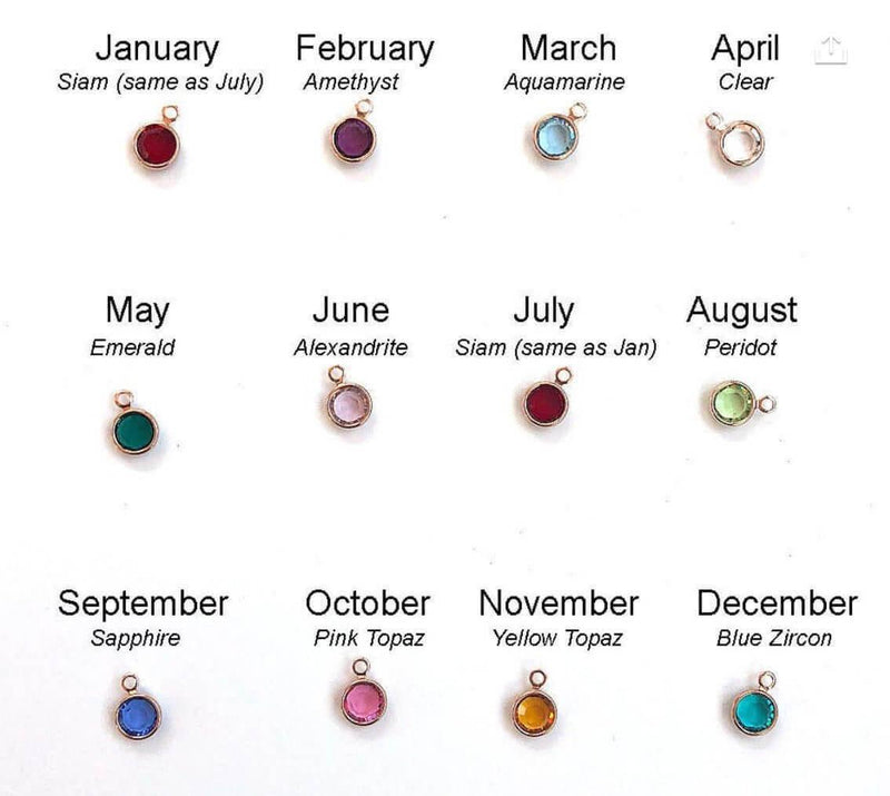 Personalised Birthstone Hoops Earrings-Deluxur