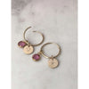 Personalised Birthstone Hoops Earrings-Deluxur