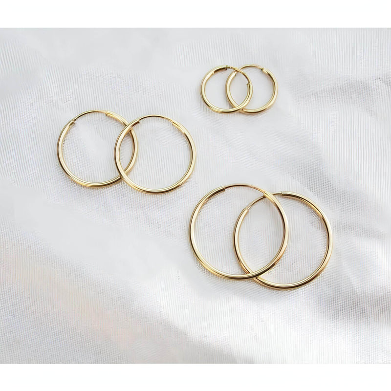 Personalised Birthstone Hoops Earrings-Deluxur