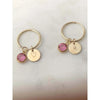 Personalised Birthstone Hoops Earrings-Deluxur