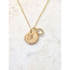 Personalised Birthstone Initial Necklace-Deluxur