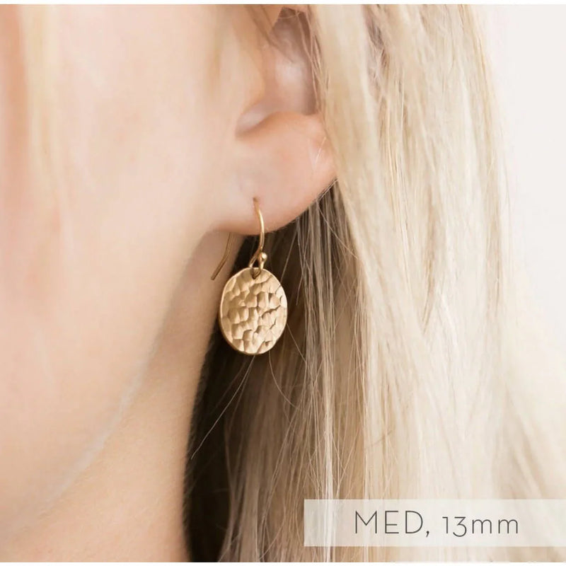 Personalised Hammered Earrings-Deluxur