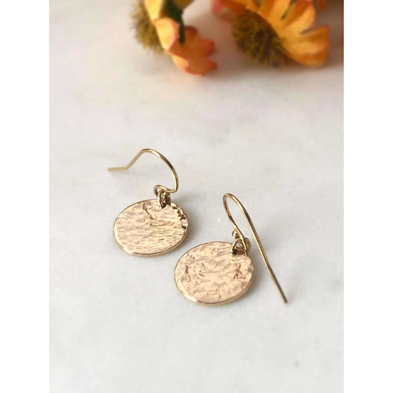Personalised Hammered Earrings-Deluxur