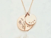Personalised Wildflower Bouquet Necklace-Deluxur