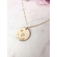 Personalised Wildflower Bouquet Necklace-Deluxur