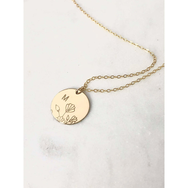 Personalised Wildflower Bouquet Necklace-Deluxur