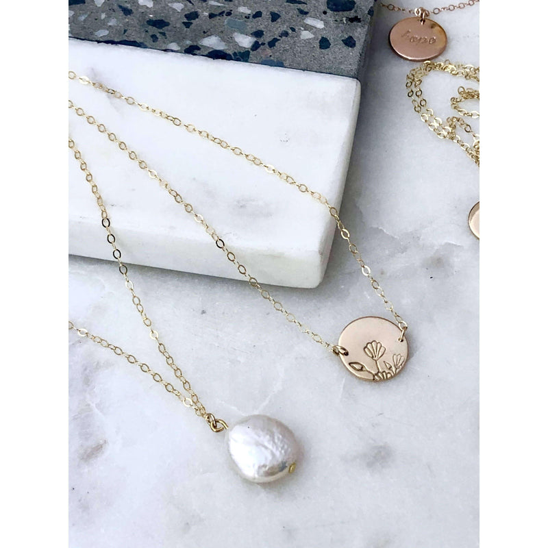 Personalised Wildflower Bouquet Necklace-Deluxur